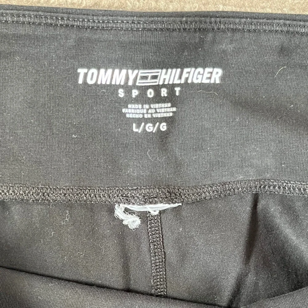 Tommy Hilfiger Sport Womens Black Cropped Leggings Capri‎ Yoga Pants Size L